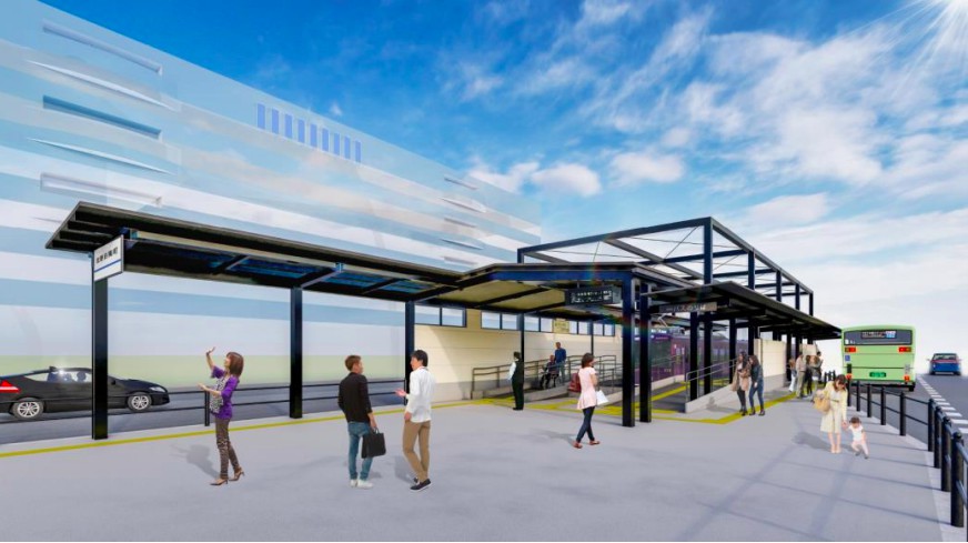 【嵐電】リニューアルされる北野白梅町駅の完成予想図が公開…大きな駅舎とはお別れへ。