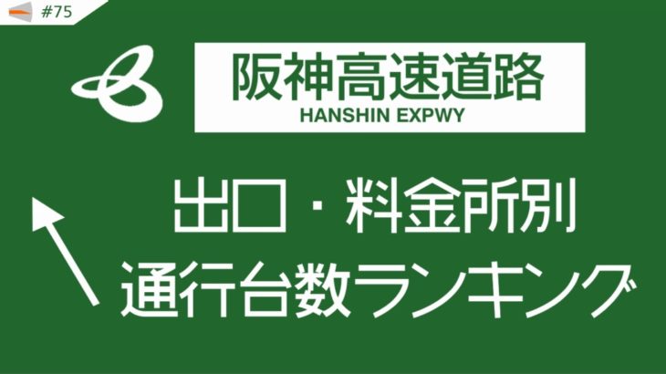 【動画 #75】「阪神高速道路 出口別・通行台数ランキング」を公開しました