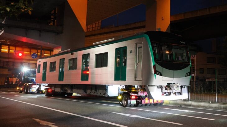【京都地下鉄】新車4本目となる「20系34編成」陸送搬入！