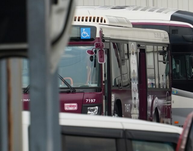 【阪急】既に出来上がっている「ちいかわバス」の様子を見てきました